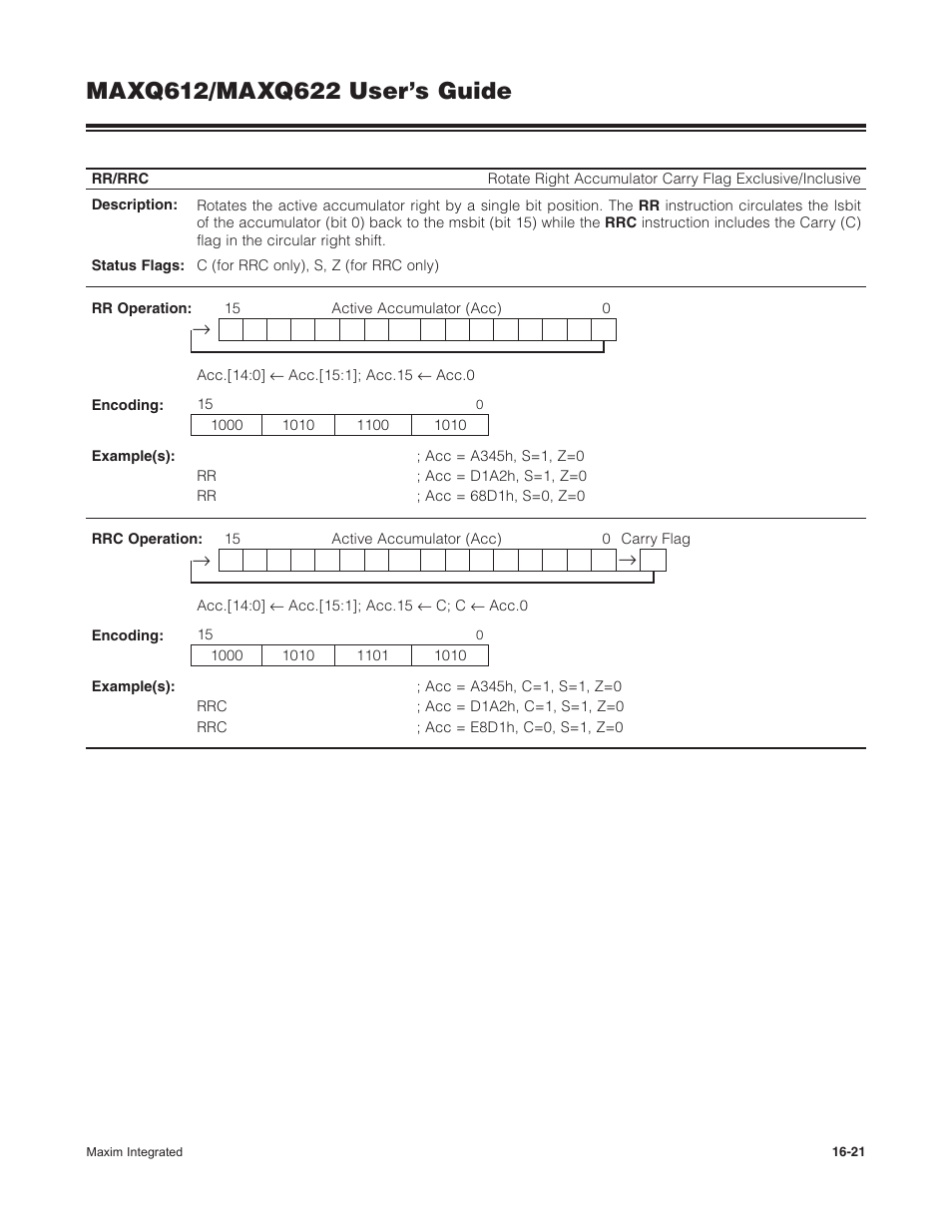 Maxim Integrated MAXQ622 User Manual | Page 231 / 255