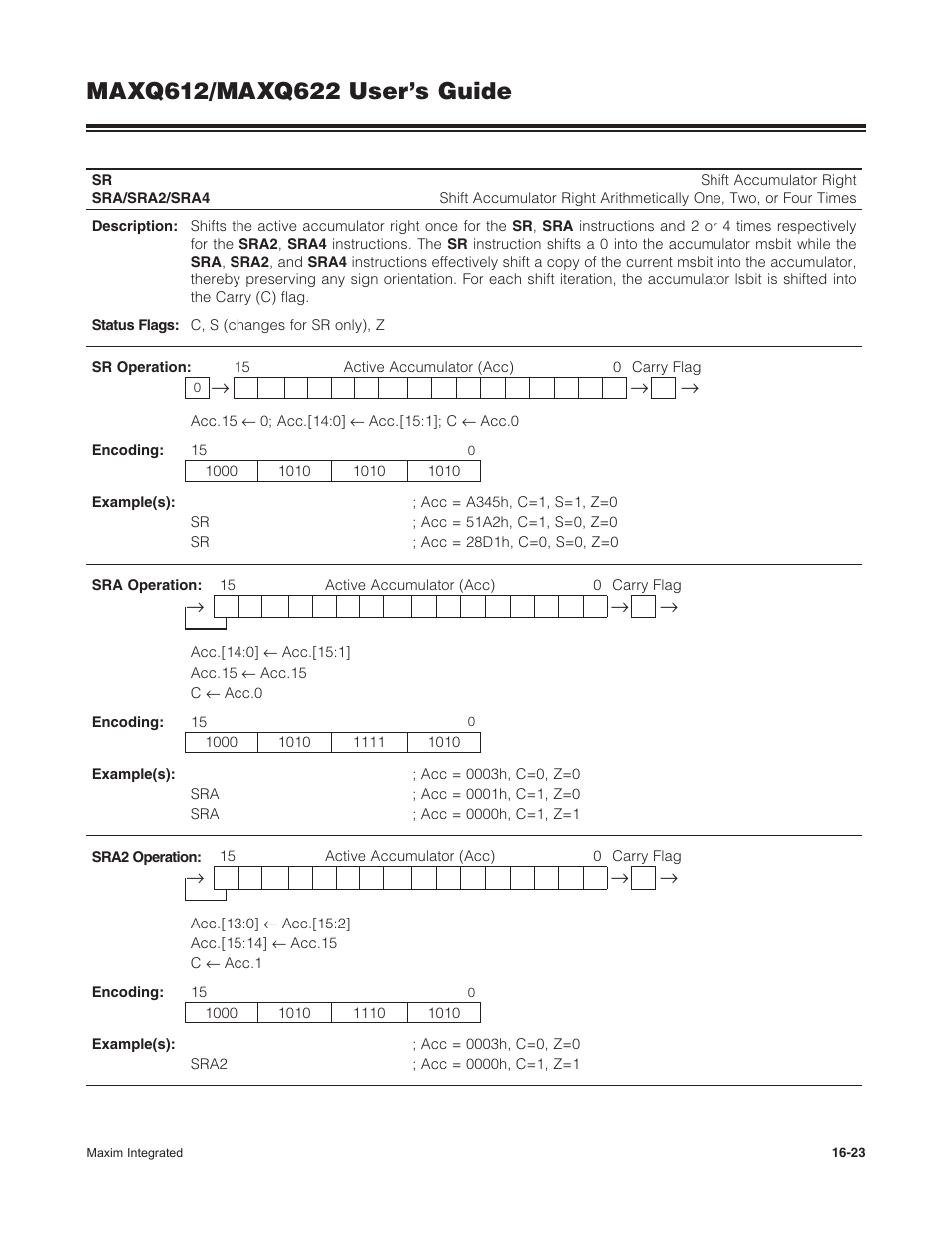 Maxim Integrated MAXQ622 User Manual | Page 233 / 255