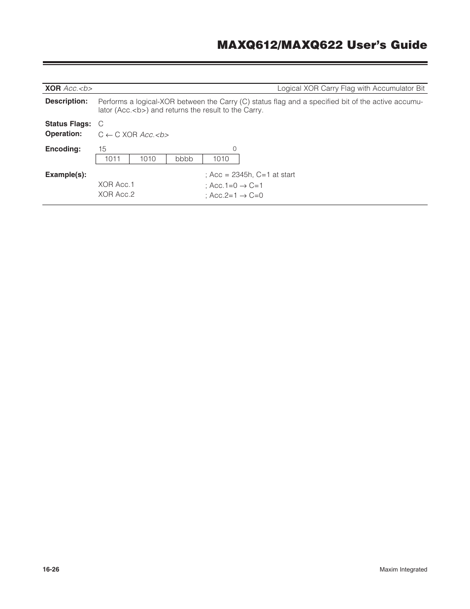 Maxim Integrated MAXQ622 User Manual | Page 236 / 255