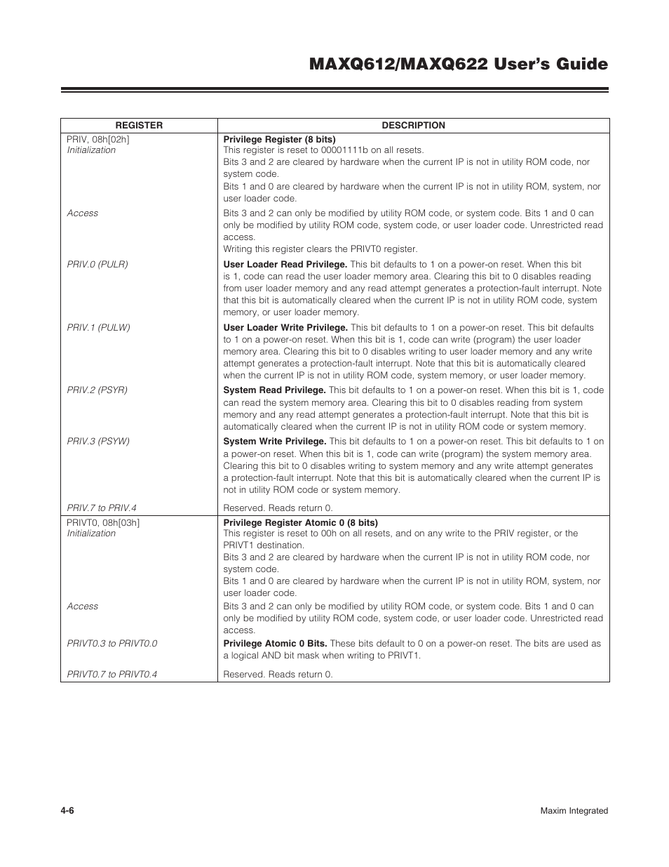 Maxim Integrated MAXQ622 User Manual | Page 62 / 255