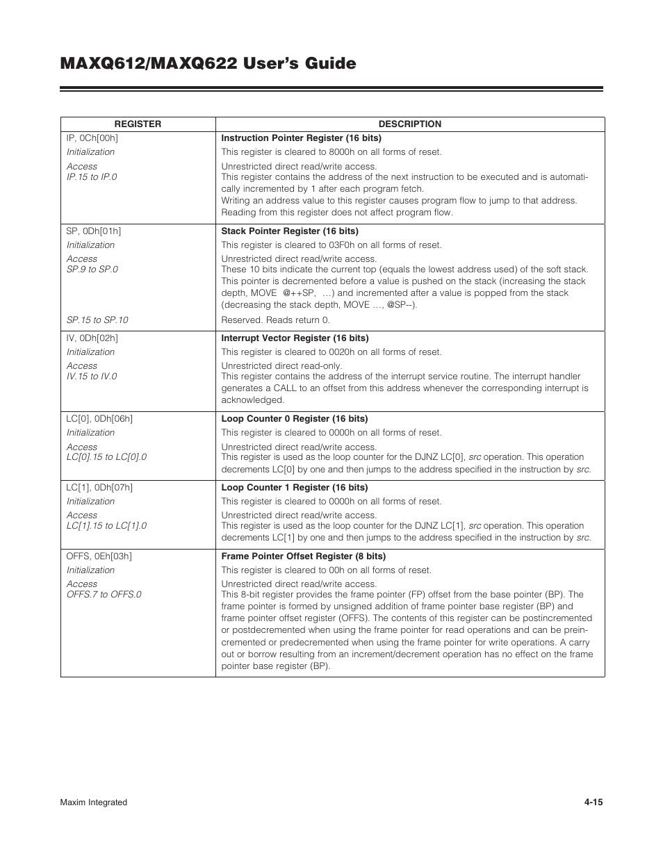 Maxim Integrated MAXQ622 User Manual | Page 71 / 255