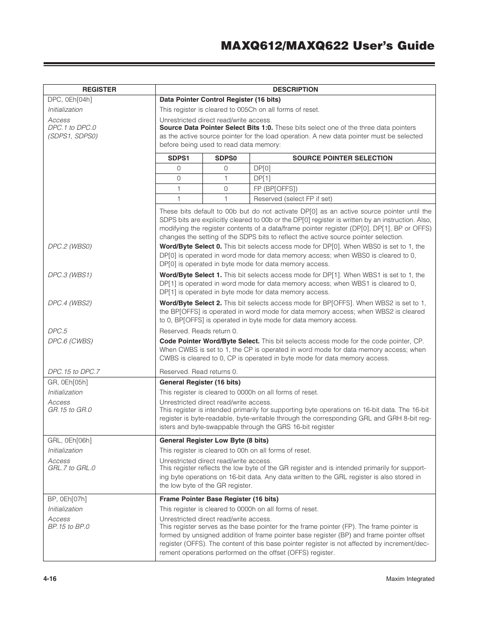 Maxim Integrated MAXQ622 User Manual | Page 72 / 255