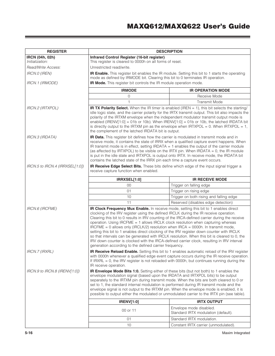 Maxim Integrated MAXQ622 User Manual | Page 89 / 255