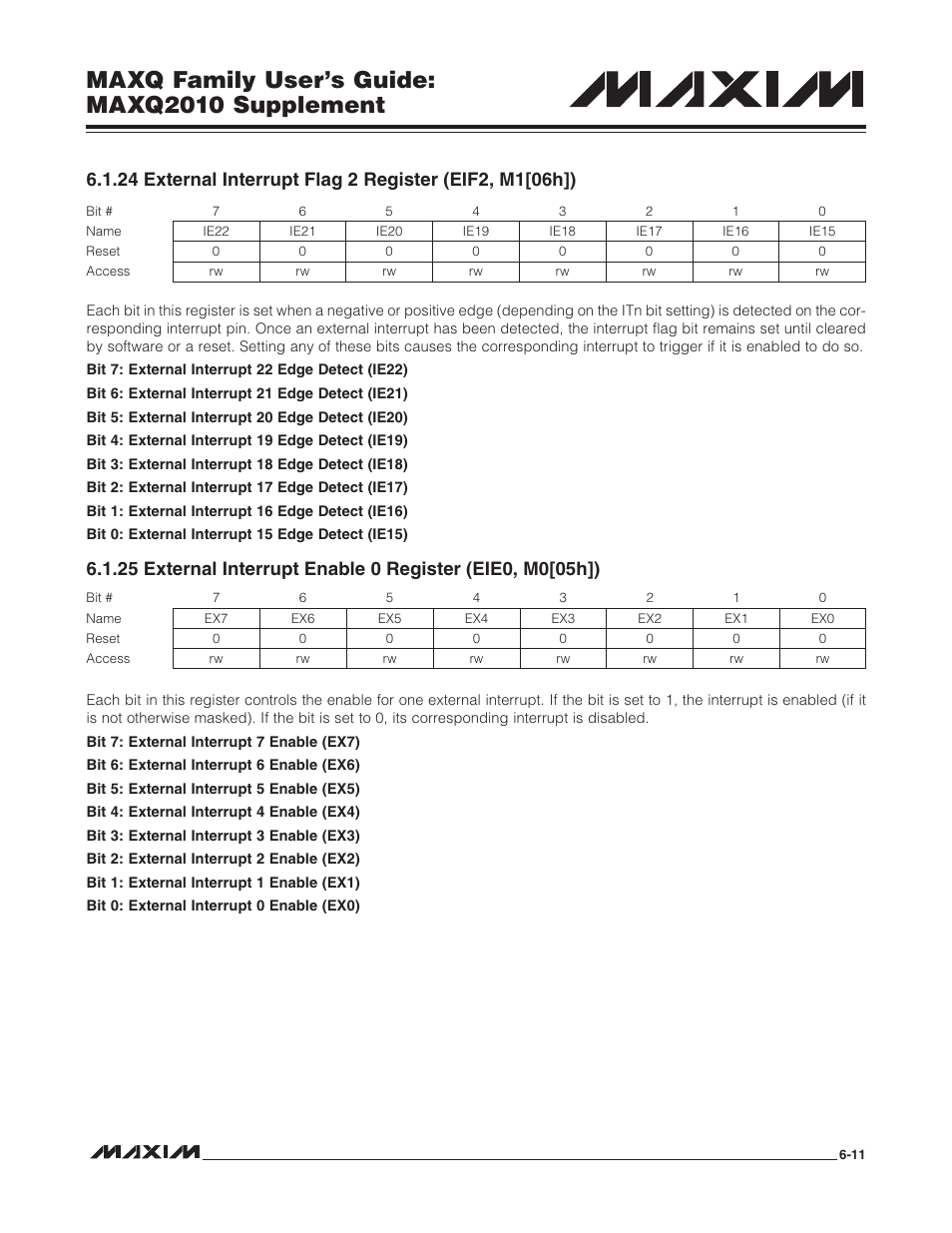 Maxq family user’s guide: maxq2010 supplement | Maxim Integrated MAXQ Family Users Guide: MAXQ2010 Supplement User Manual | Page 49 / 147