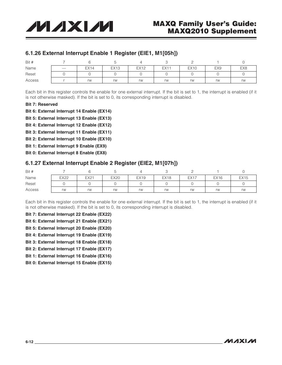 Maxq family user’s guide: maxq2010 supplement | Maxim Integrated MAXQ Family Users Guide: MAXQ2010 Supplement User Manual | Page 50 / 147