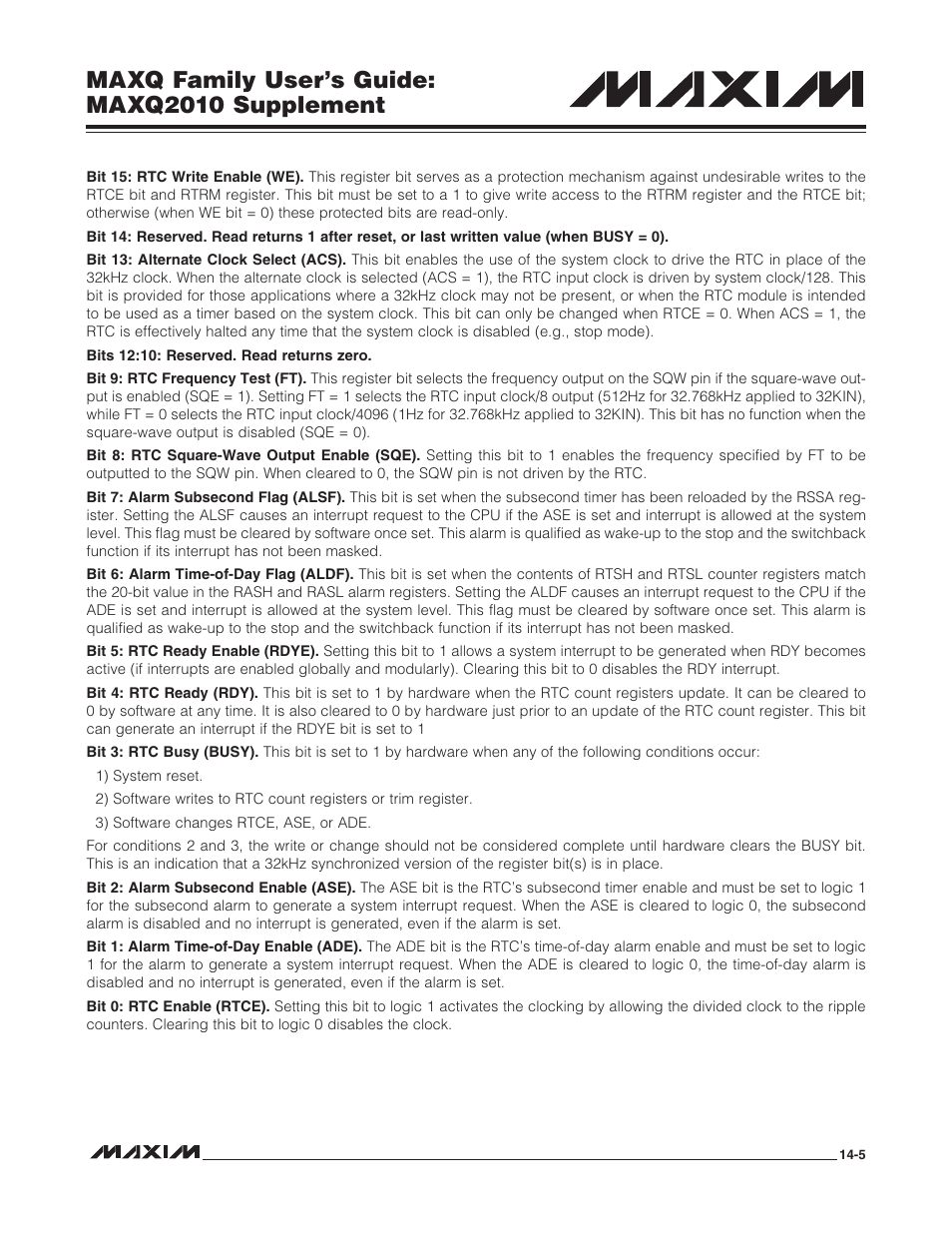 Maxq family user’s guide: maxq2010 supplement | Maxim Integrated MAXQ Family Users Guide: MAXQ2010 Supplement User Manual | Page 67 / 147