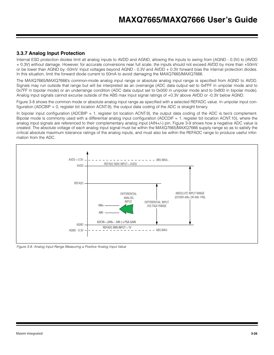 7 analog input protection -26, 7 analog input protection | Maxim Integrated MAXQ7666 User Manual | Page 116 / 386
