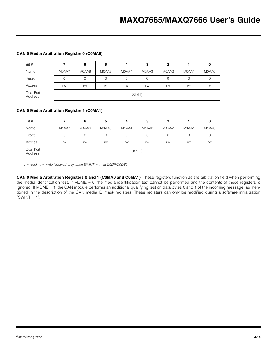 Maxim Integrated MAXQ7666 User Manual | Page 140 / 386