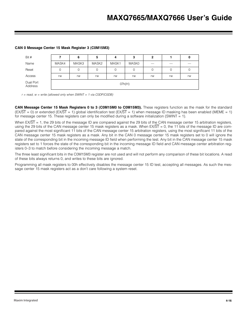 Maxim Integrated MAXQ7666 User Manual | Page 146 / 386