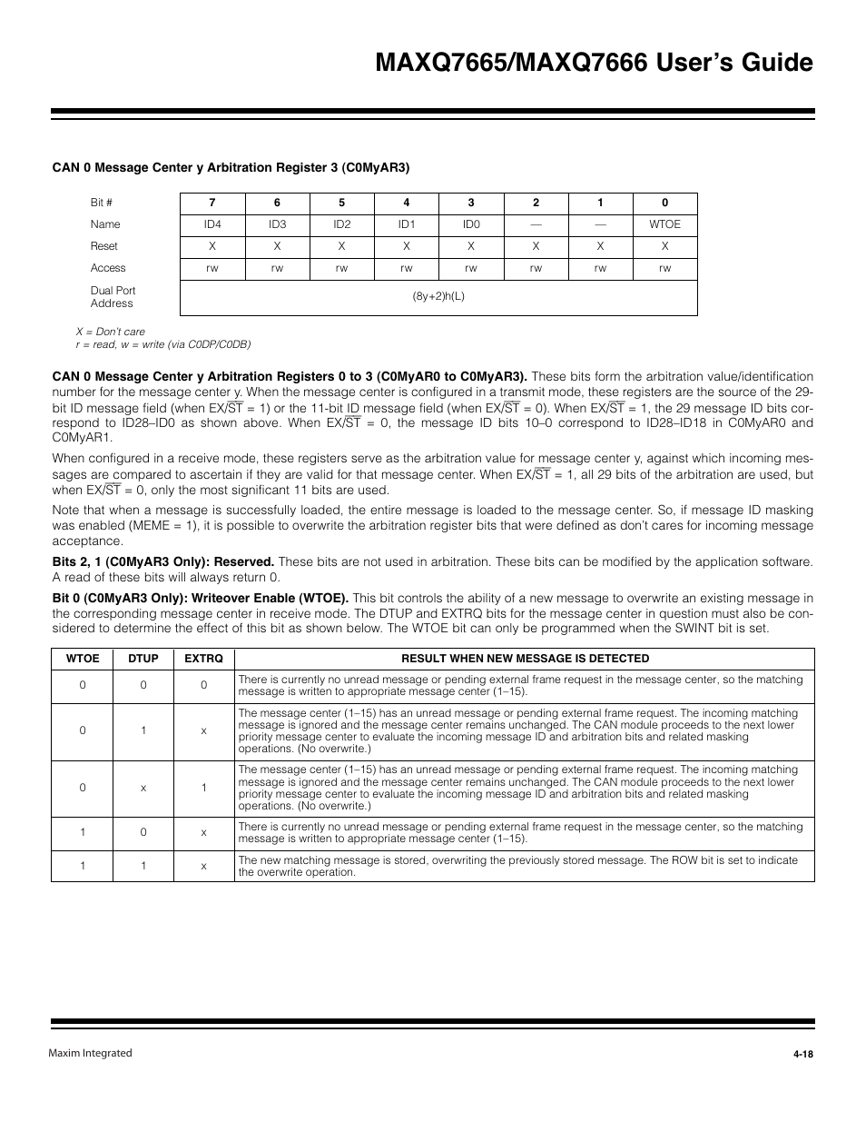 Maxim Integrated MAXQ7666 User Manual | Page 148 / 386