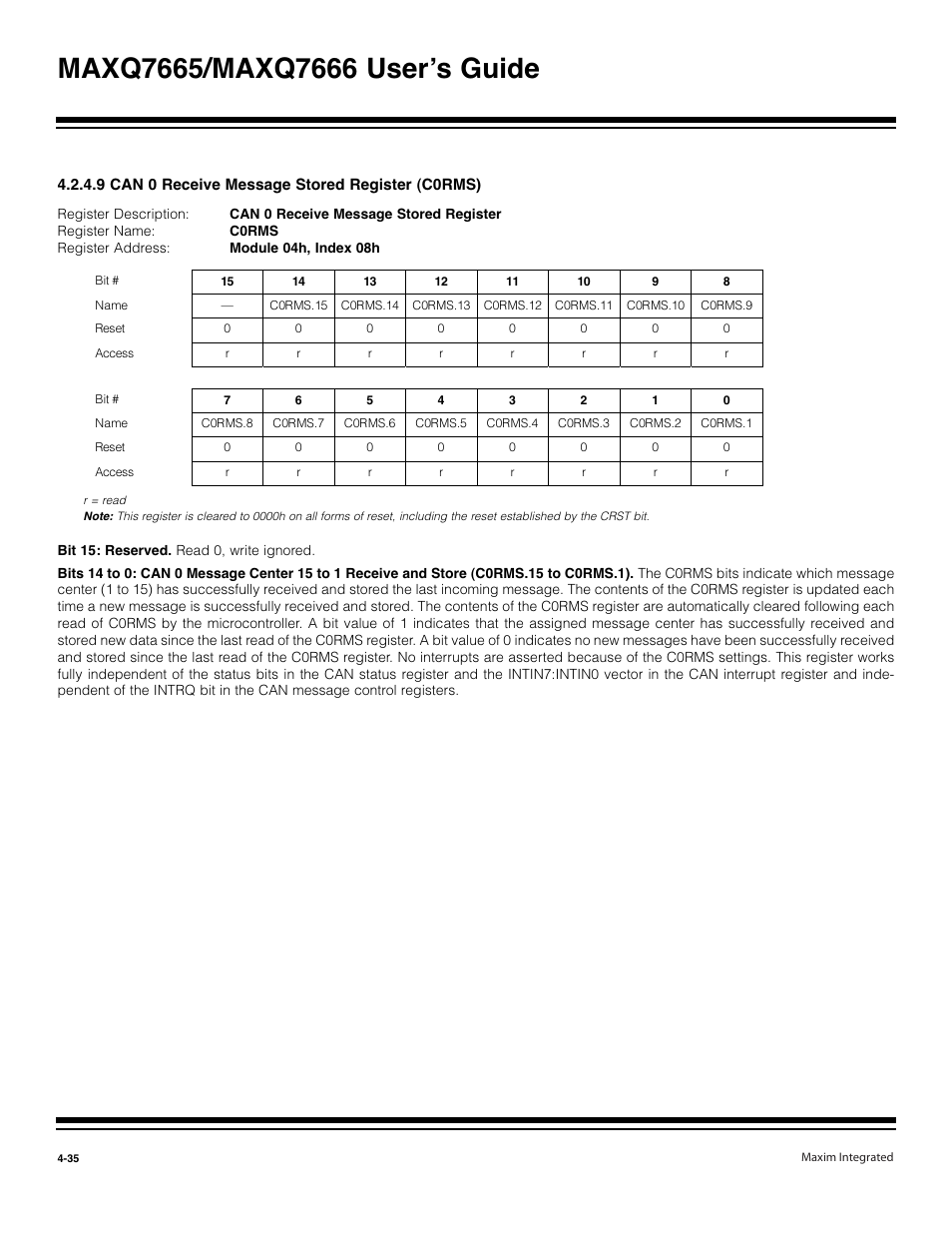 Maxim Integrated MAXQ7666 User Manual | Page 165 / 386