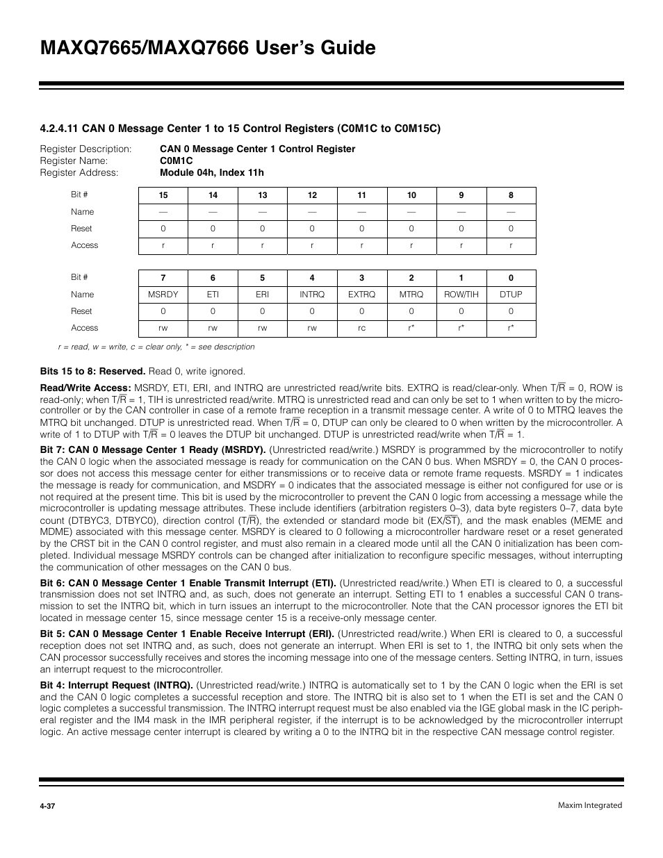 Maxim Integrated MAXQ7666 User Manual | Page 167 / 386