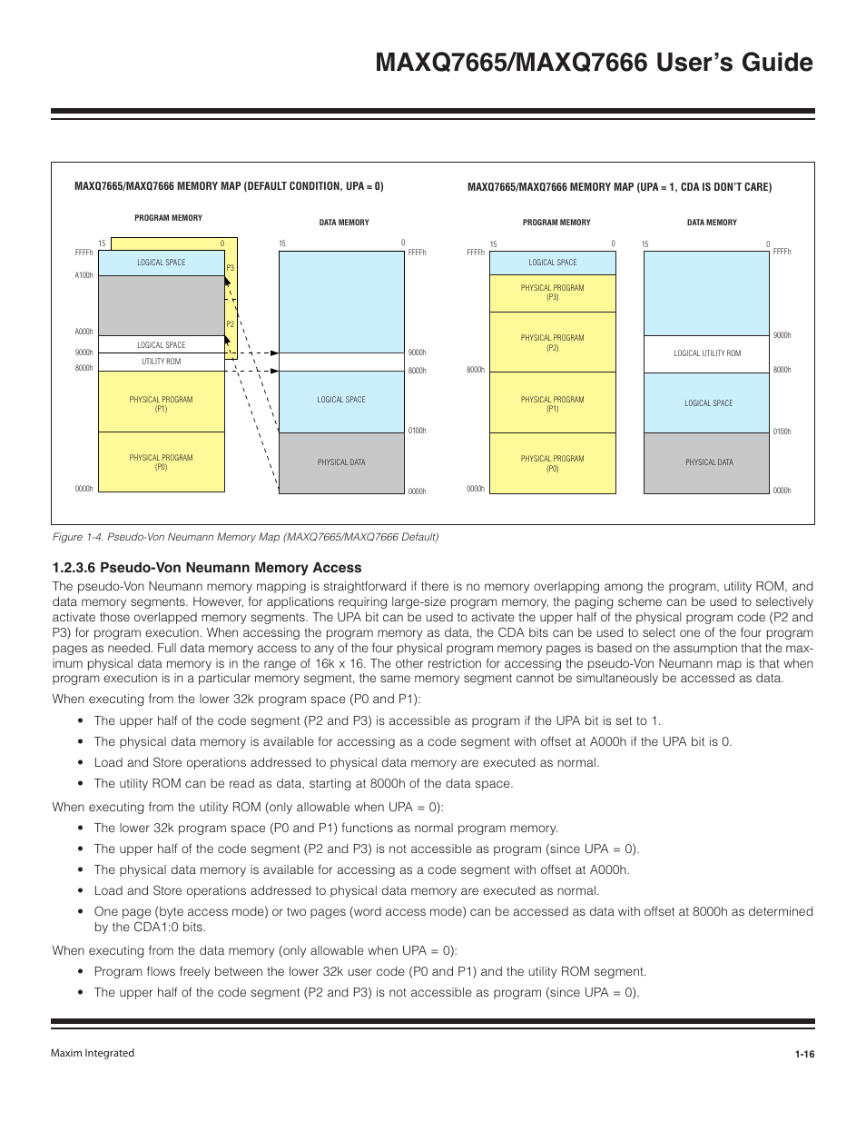 6 pseudo-von neumann memory access -16 | Maxim Integrated MAXQ7666 User Manual | Page 18 / 386