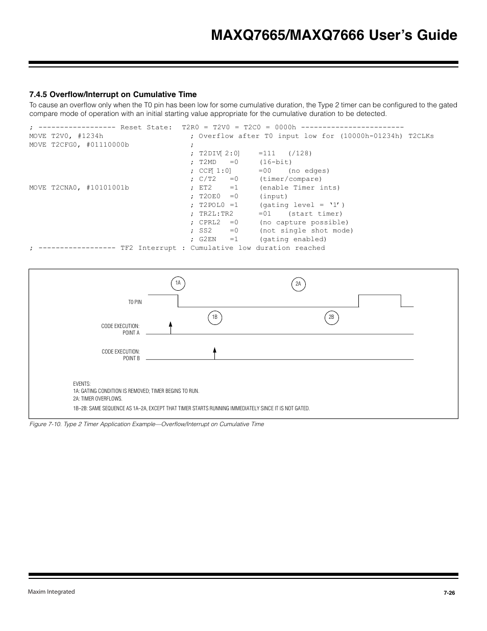 5 overflow/interrupt on cumulative time -26 | Maxim Integrated MAXQ7666 User Manual | Page 261 / 386