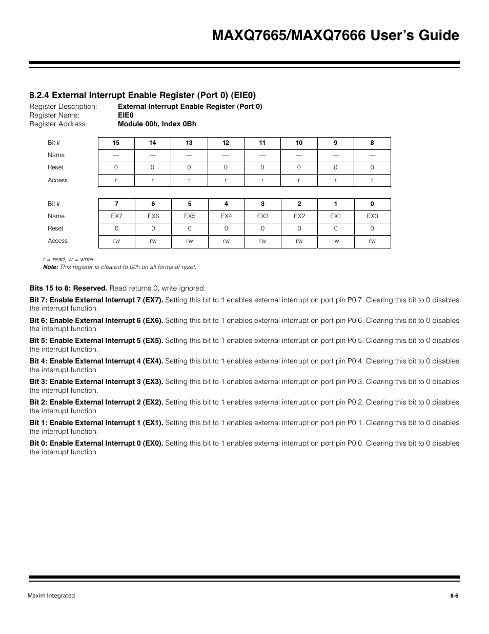 5 port 0 direction register (pd0) -7 | Maxim Integrated MAXQ7666 User Manual | Page 268 / 386