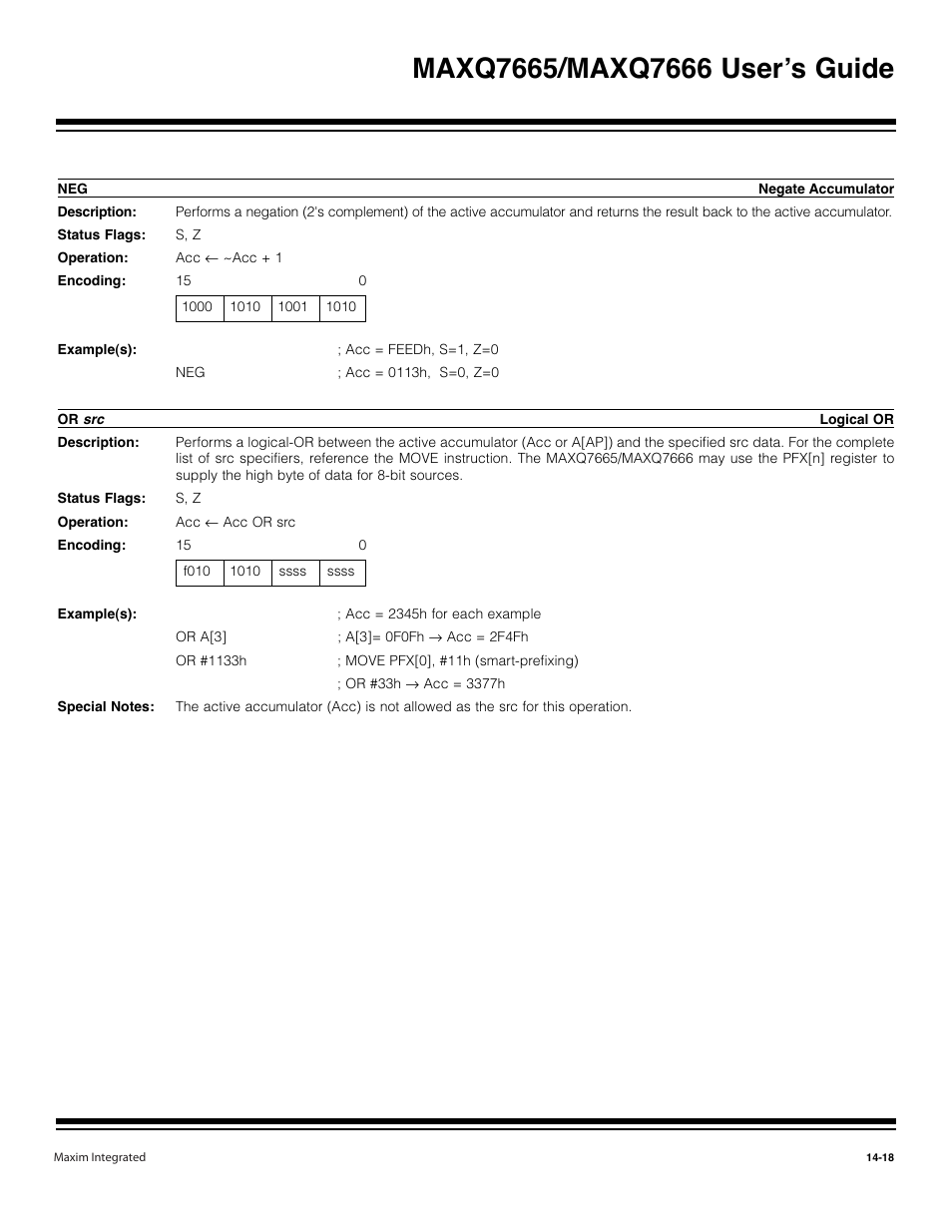 Neg -18 | Maxim Integrated MAXQ7666 User Manual | Page 355 / 386