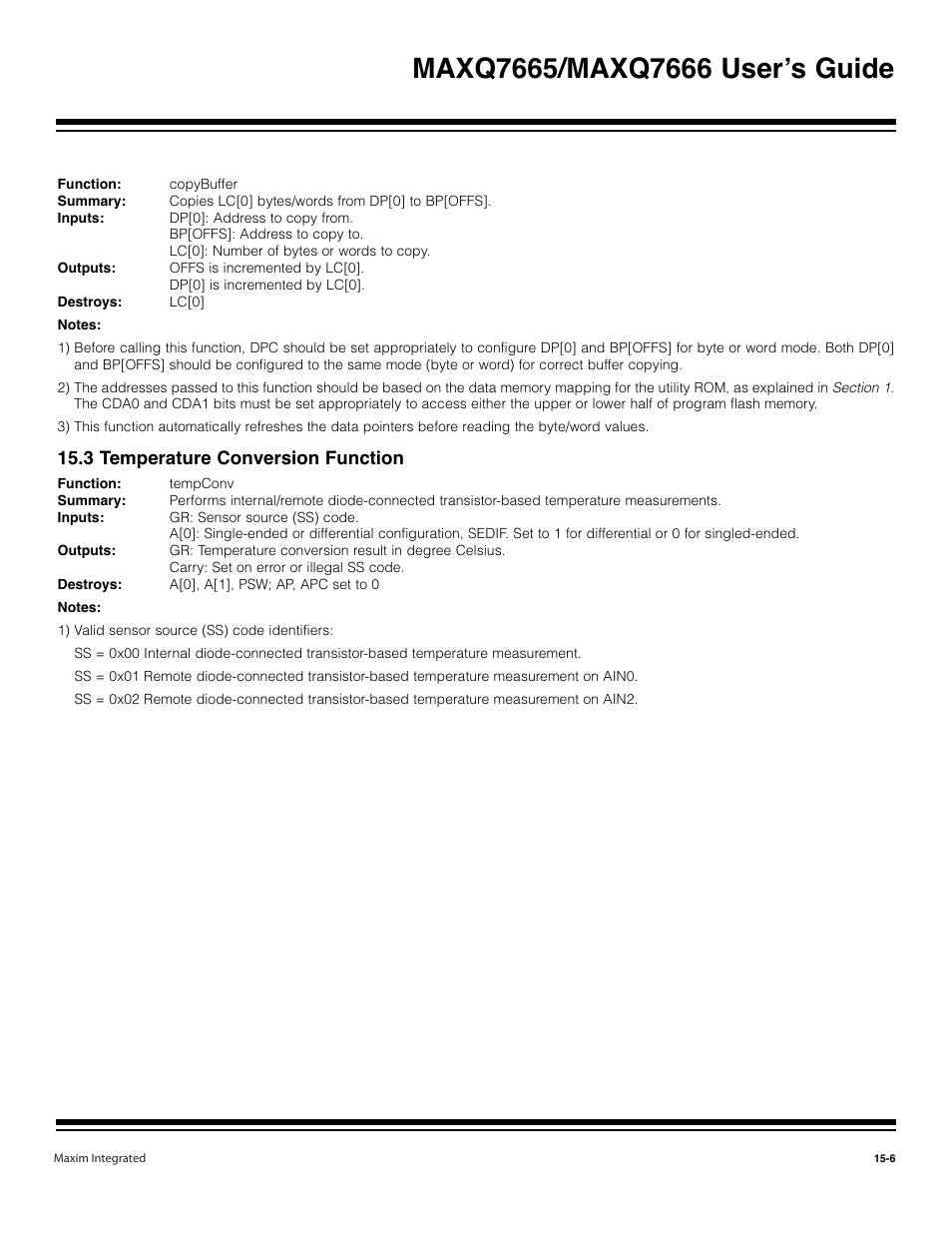 3 temperature conversion function -6, 3 temperature conversion function | Maxim Integrated MAXQ7666 User Manual | Page 375 / 386