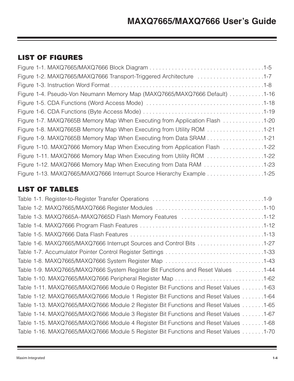 Maxim Integrated MAXQ7666 User Manual | Page 6 / 386