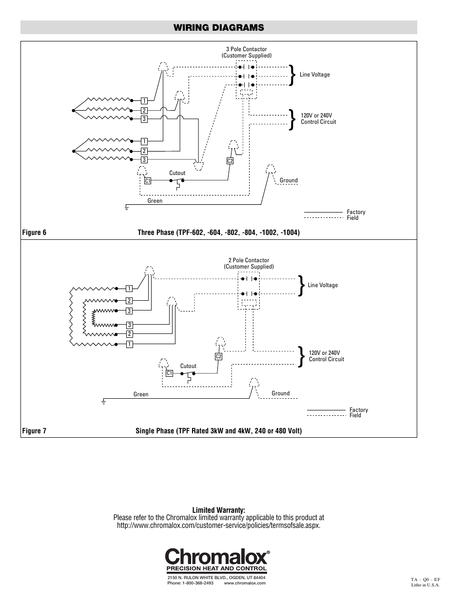Wiring diagrams | Chromalox TUFF-TUBE PD437-4 User Manual | Page 4 / 4