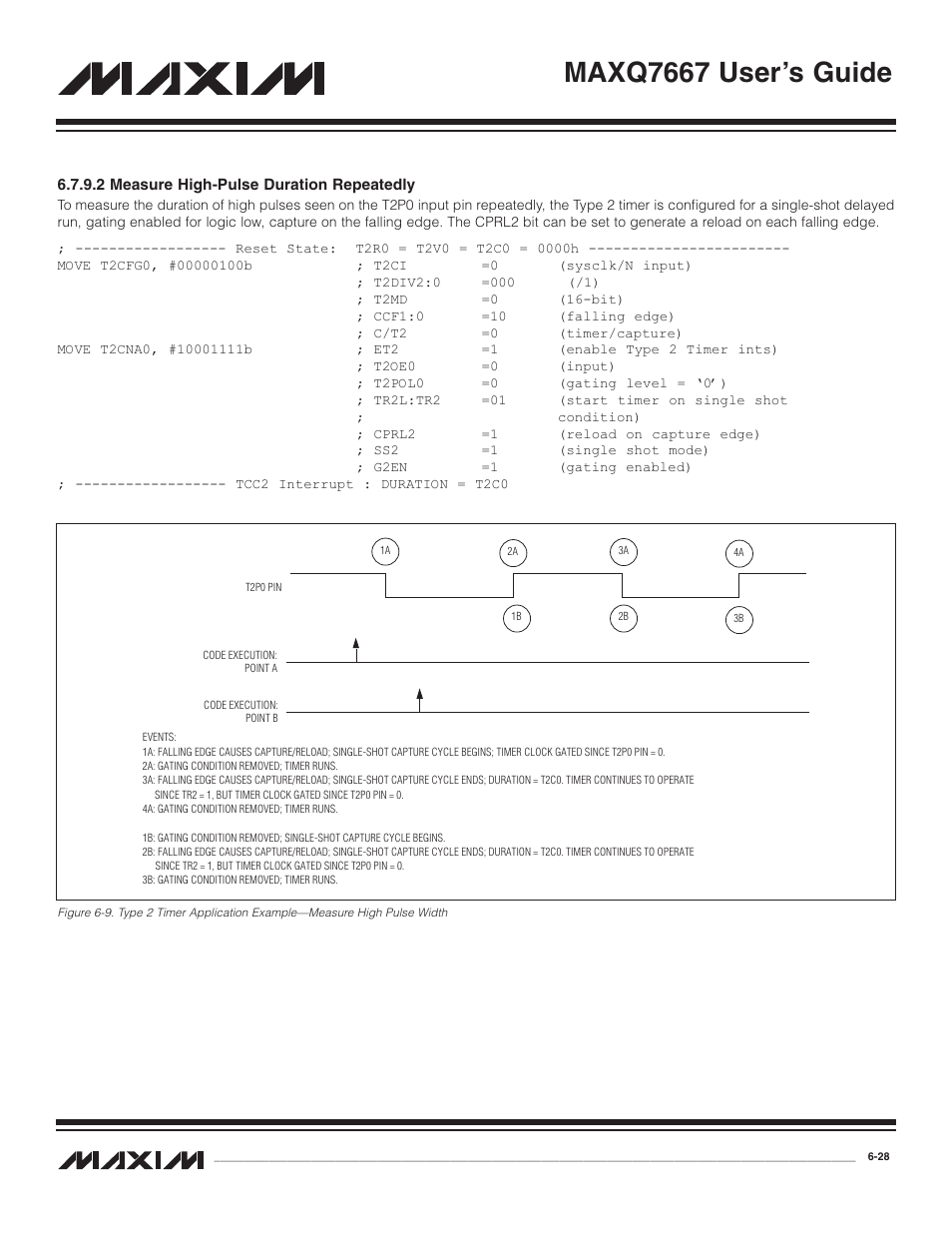 2 measure high-pulse d, 2 measure high-pulse duration repeatedly -28, Maxq7667 user’s guide | Maxim Integrated MAXQ7667 User Manual | Page 122 / 347