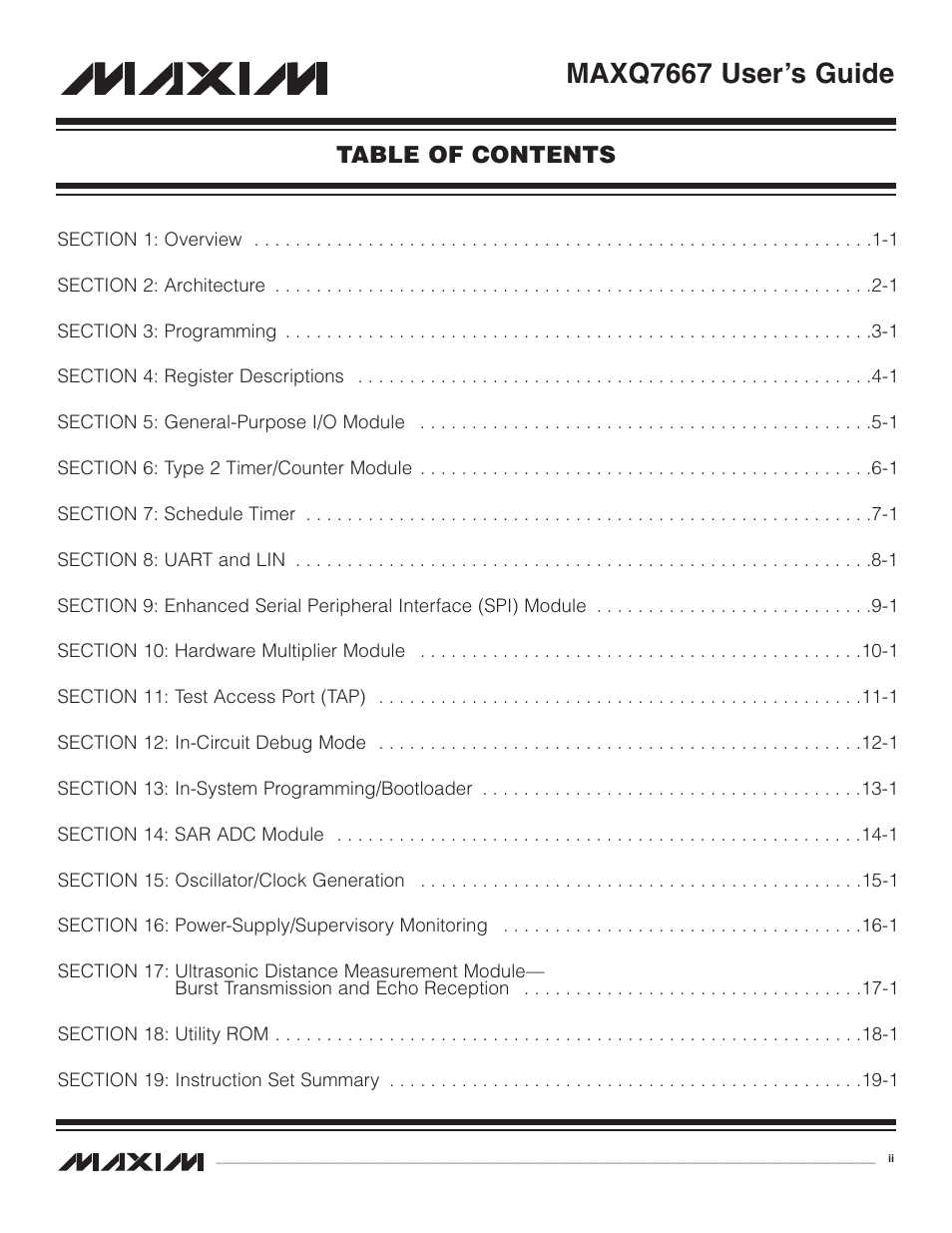 Maxim Integrated MAXQ7667 User Manual | Page 2 / 347