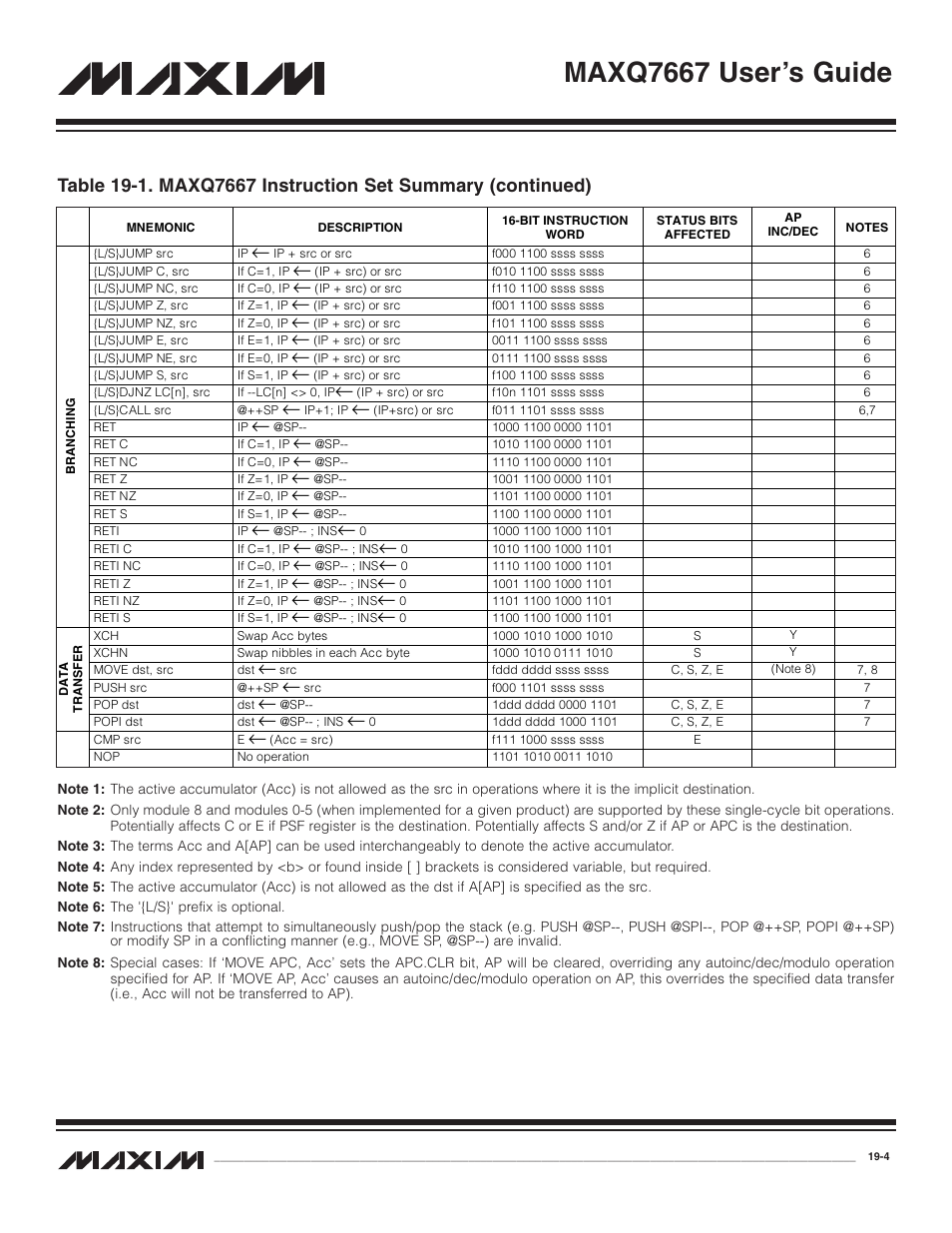 Maxq7667 user’s guide | Maxim Integrated MAXQ7667 User Manual | Page 318 / 347