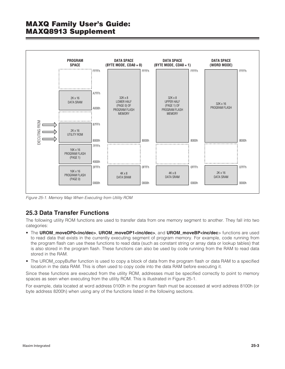 3 data transfer functions, 3 data transfer functions -3, Maxq family user’s guide: maxq8913 supplement | Maxim Integrated MAXQ Family Users Guide: MAXQ8913 Supplement User Manual | Page 102 / 114