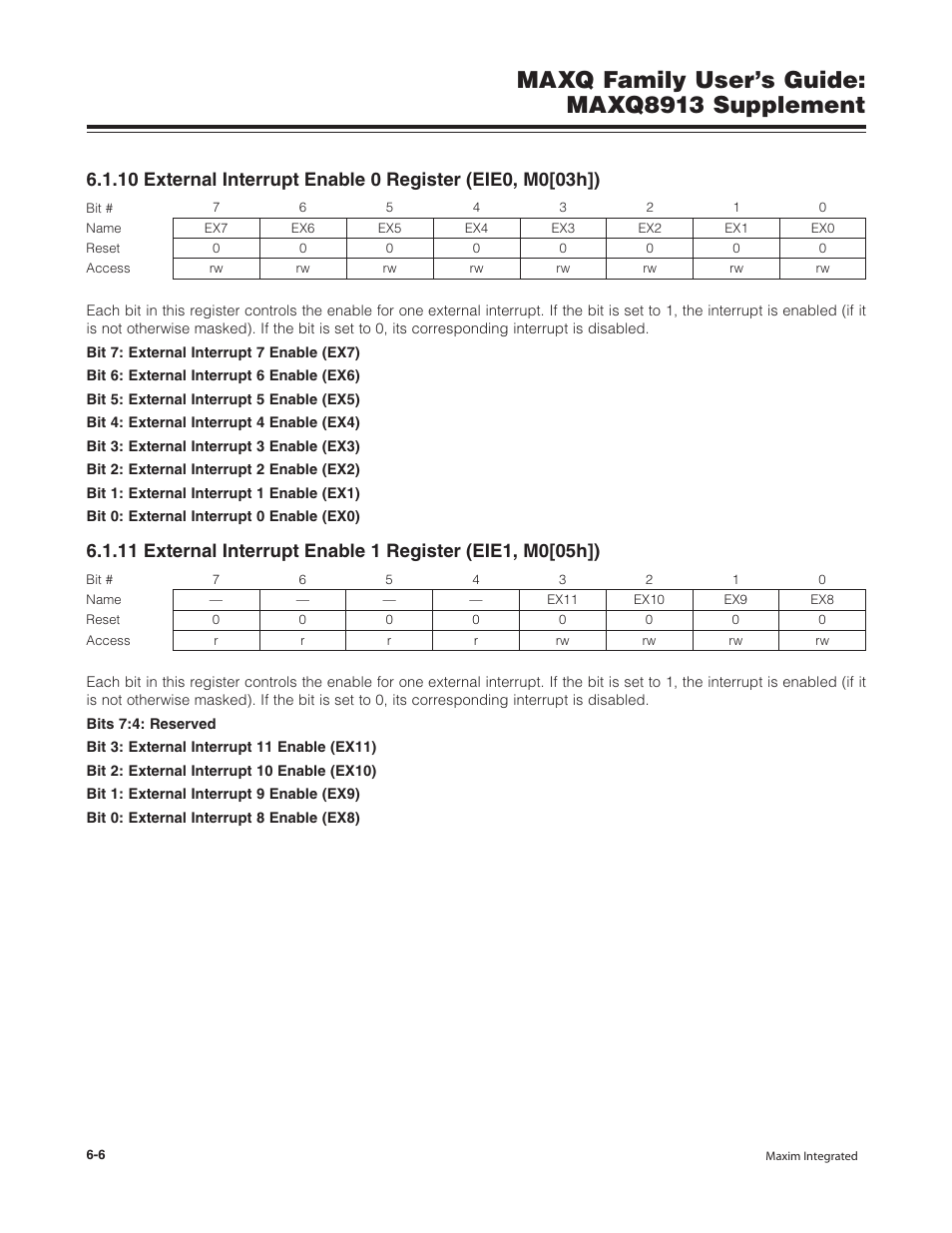 Maxq family user’s guide: maxq8913 supplement | Maxim Integrated MAXQ Family Users Guide: MAXQ8913 Supplement User Manual | Page 38 / 114