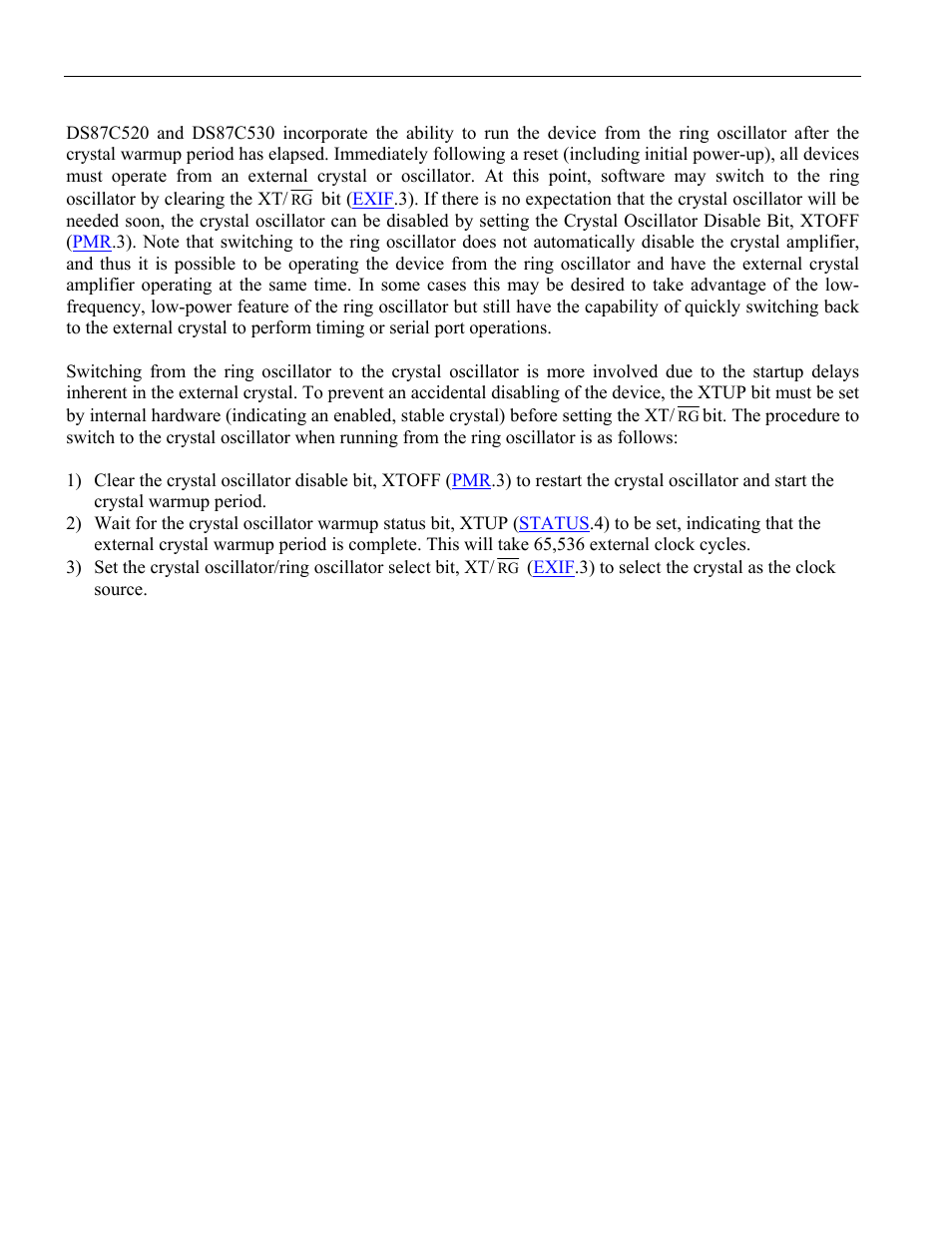 6 switching between clock sources, Using the ring oscillator, Table 7-e. clock control and status bit summary | Maxim Integrated High-Speed Microcontroller User Manual | Page 101 / 176