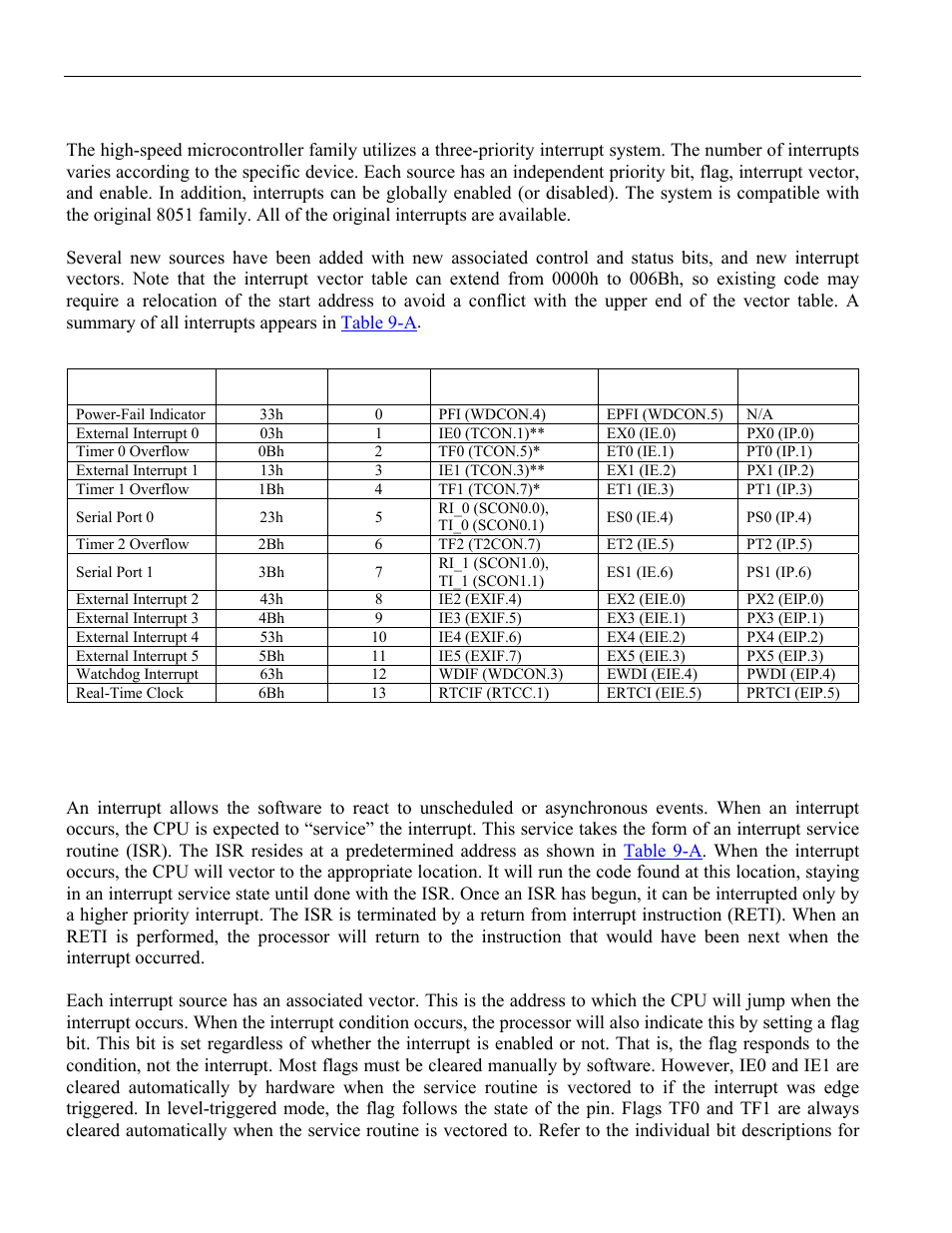 Interrupts, 1 interrupt overview, Ystem | Isable | Maxim Integrated High-Speed Microcontroller User Manual | Page 105 / 176