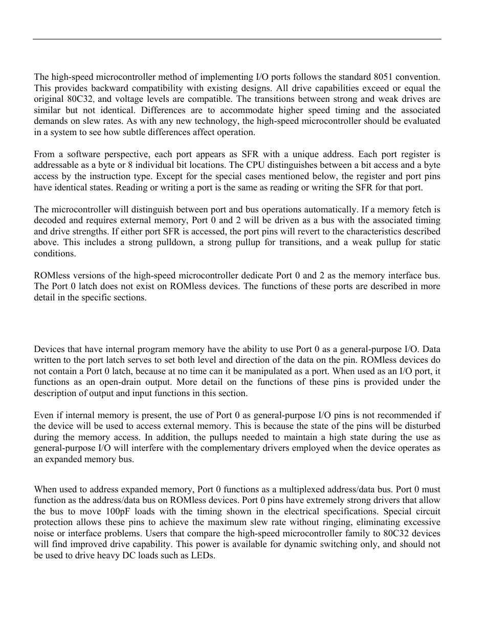 Parallel i/o, 1 port 0, 1 general-purpose i/o | 2 multiplexed address/data bus ad0–ad7, Nterrupt, Egister, Onflicts | Maxim Integrated High-Speed Microcontroller User Manual | Page 112 / 176