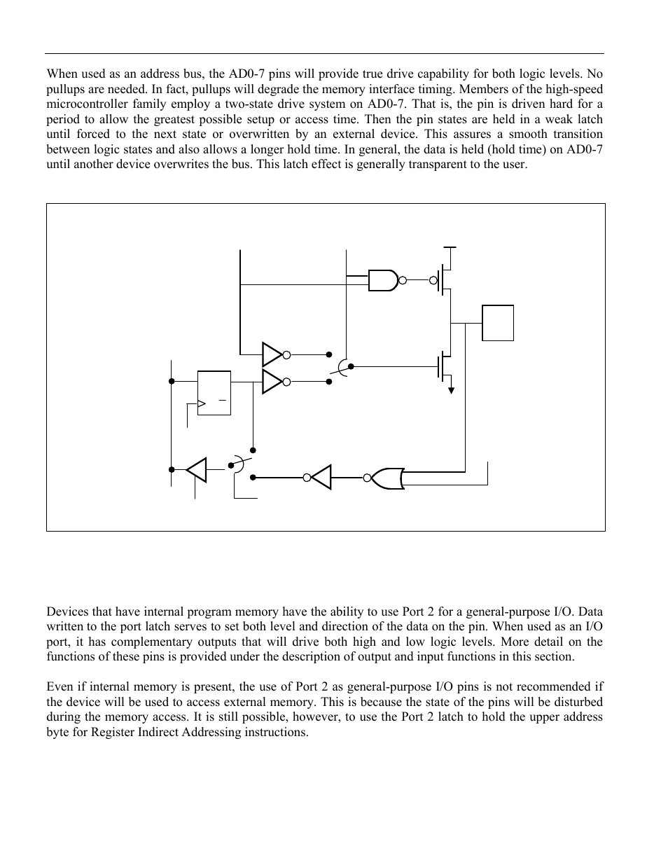 2 port 2, 1 general-purpose i/o, Parallel i/o | General-purpose i/o, Multiplexed address/data bus ad0–ad7 | Maxim Integrated High-Speed Microcontroller User Manual | Page 113 / 176