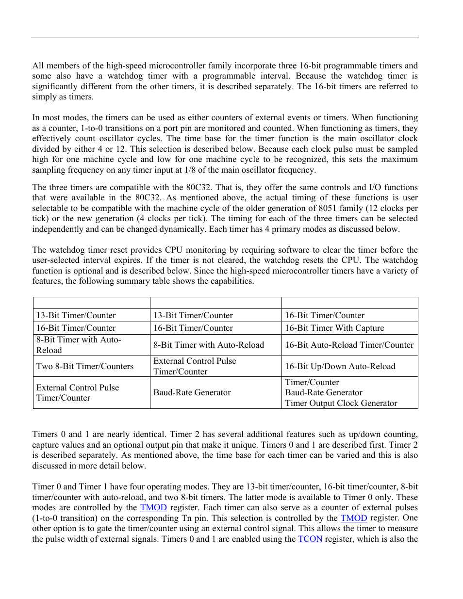 Programmable timers, 1 16-bit timers, Ptional | Unctions, Figure 10-3. i/o port timing for mov instruction, Er is fully described in section, Softwa | Maxim Integrated High-Speed Microcontroller User Manual | Page 118 / 176