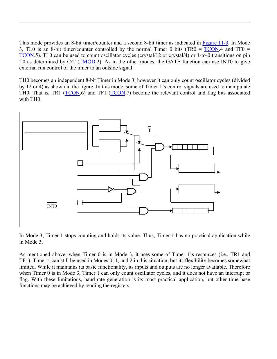 5 mode 3, Figure 11-2. timer/counter 0 and 1, mode 2 | Maxim Integrated High-Speed Microcontroller User Manual | Page 123 / 176