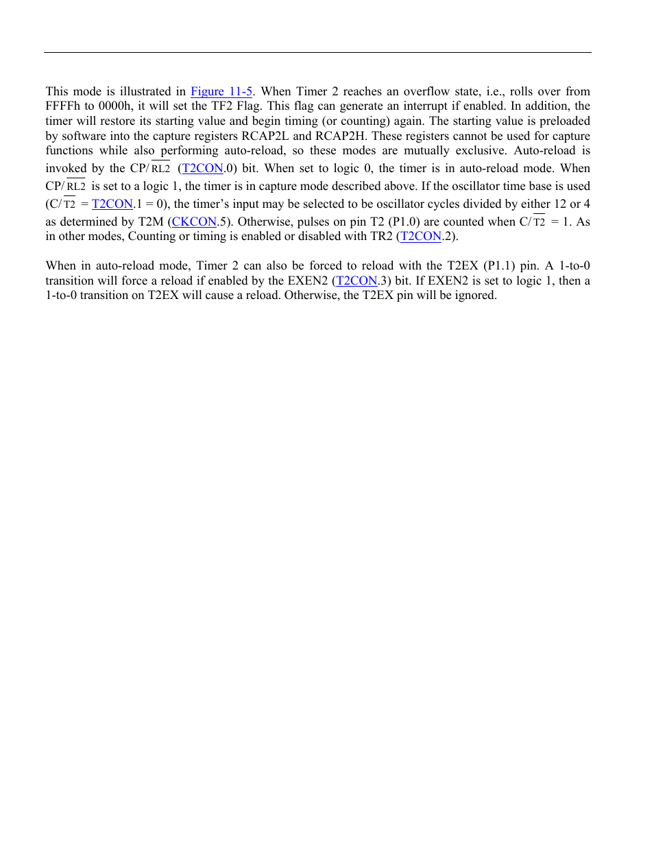 3 16-bit auto-reload timer/counter, Imer, Odes | Bit timer/counter, Bit timer with capture, Figure 11-4. timer/counter 2 with optional capture | Maxim Integrated High-Speed Microcontroller User Manual | Page 127 / 176