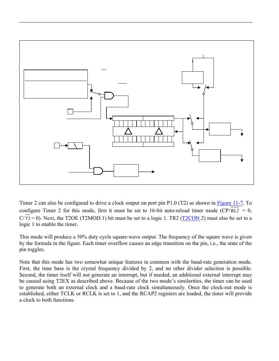 6 timer output clock generator, Up/down count auto-reload timer/counter, Baud-rate generator | Figure 11-6 | Maxim Integrated High-Speed Microcontroller User Manual | Page 130 / 176