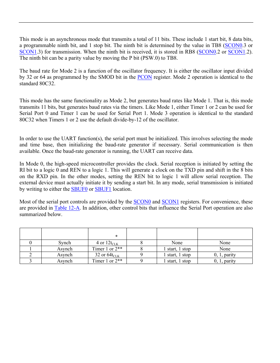3 mode 2, 4 mode 3, 2 serial port initialization | Serial i/o, Erial, Ummary, Mode 0, Mode 1 | Maxim Integrated High-Speed Microcontroller User Manual | Page 137 / 176