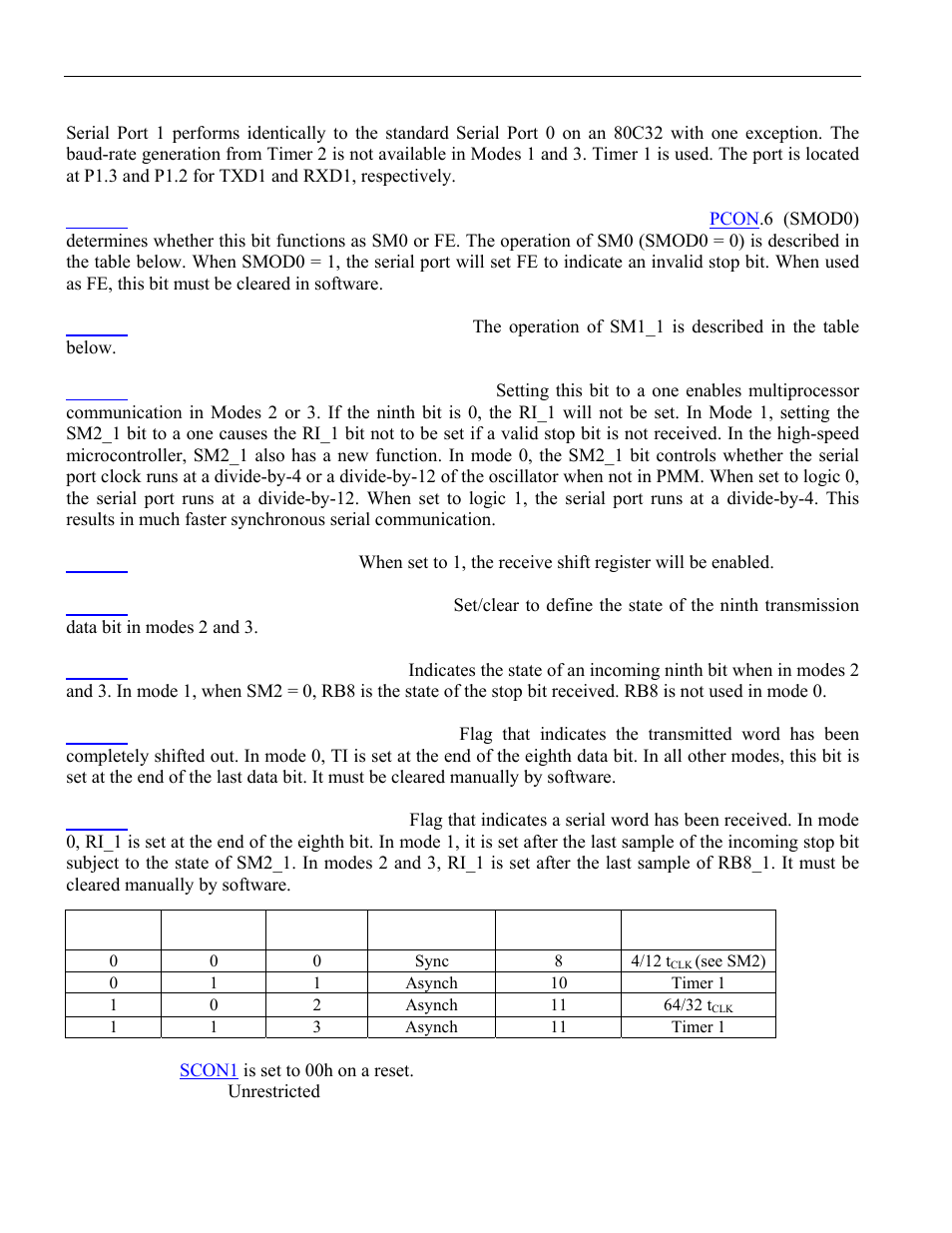 2 serial port control 1 register (scon1; c0h), Serial port control 0 register (scon0; 98h) | Maxim Integrated High-Speed Microcontroller User Manual | Page 139 / 176