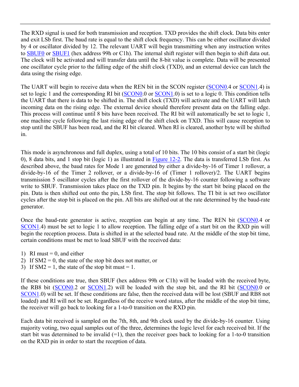 2 mode 1, Figure 12-1. serial port mode 0 | Maxim Integrated High-Speed Microcontroller User Manual | Page 145 / 176