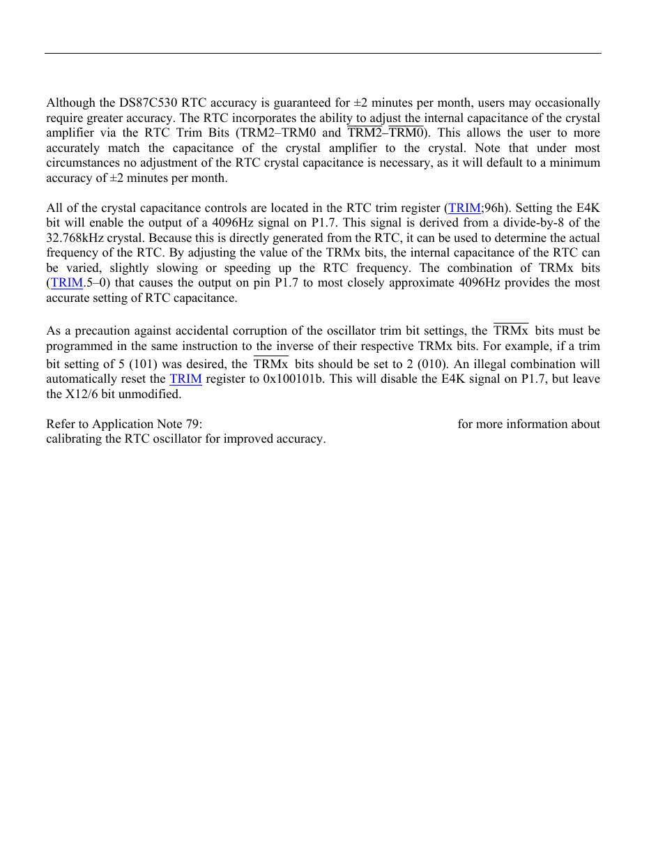 6 calibrating the rtc oscillator, Sing the, Ay of the | Hoosing an, Rystal | Maxim Integrated High-Speed Microcontroller User Manual | Page 160 / 176