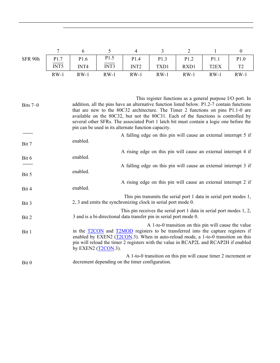 16 port 1 (p1), Clock control (ckcon) | Maxim Integrated High-Speed Microcontroller User Manual | Page 32 / 176