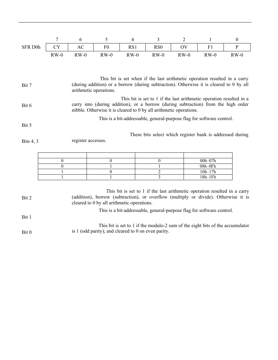 41 program status word (psw), Timer 2 capture lsb (rcap2l), Timer 2 capture msb (rcap2h) | Timer 2 lsb (tl2), Timer 2 msb (th2) | Maxim Integrated High-Speed Microcontroller User Manual | Page 49 / 176