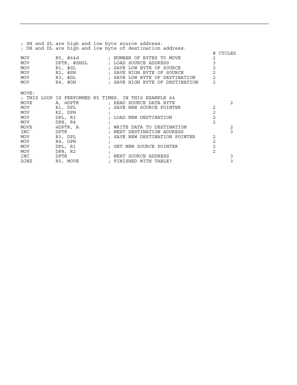 2 64-byte block move without dual data pointer, Byte block move with dual data pointer | Maxim Integrated High-Speed Microcontroller User Manual | Page 83 / 176