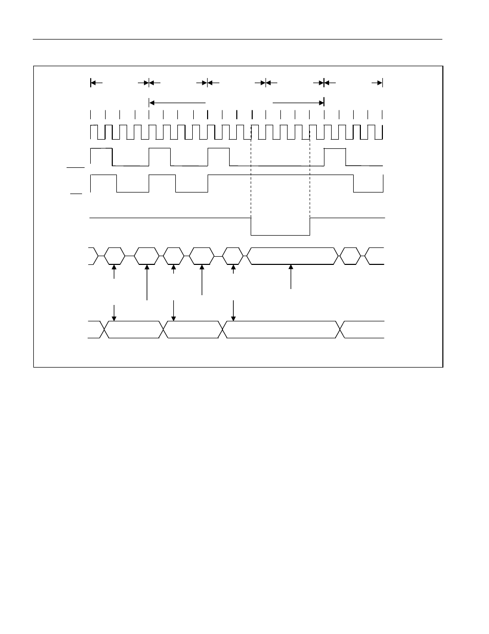 Figure 6-4. full-speed movx instruction, Table 6-c. data memory cycle stretch values, Figure 6-5 | This is the reset default conditi, Figure 6-5. three-cycle movx instruction | Maxim Integrated High-Speed Microcontroller User Manual | Page 86 / 176
