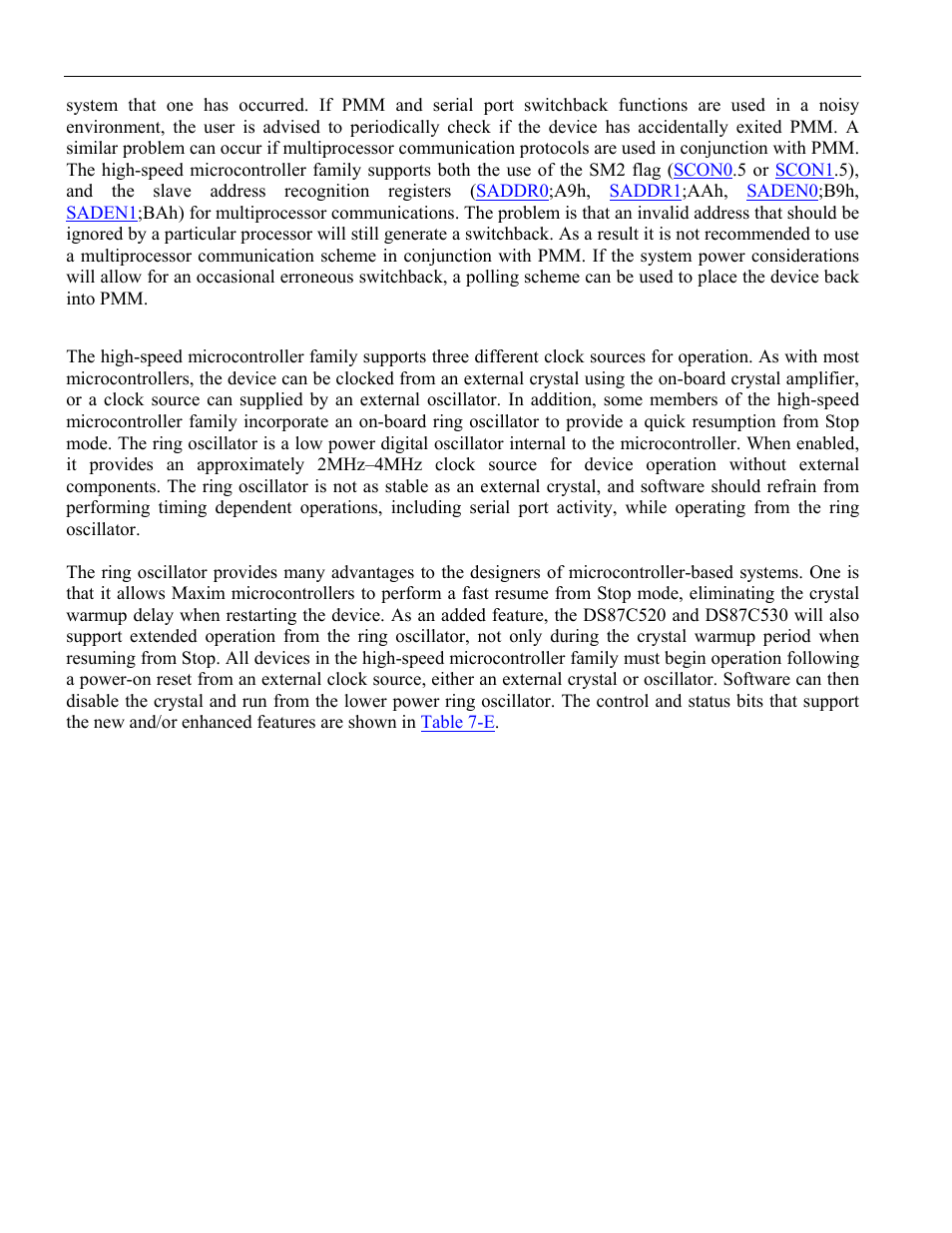 4 clock source selection, Switchback | Maxim Integrated High-Speed Microcontroller User Manual | Page 99 / 176