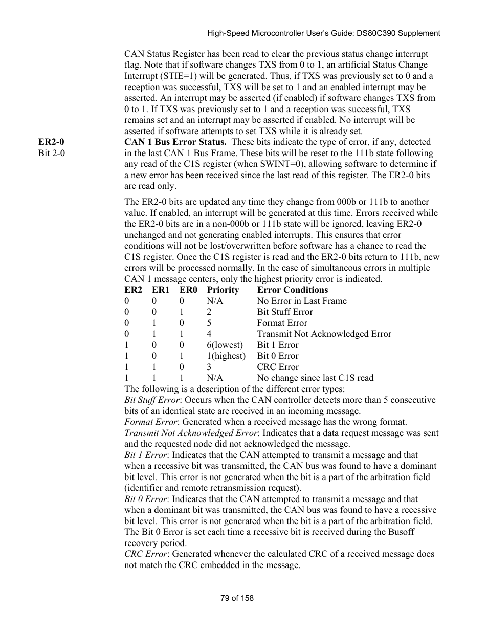 Maxim Integrated High-Speed Microcontroller Users Guide: DS80C390 Supplement User Manual | Page 79 / 158