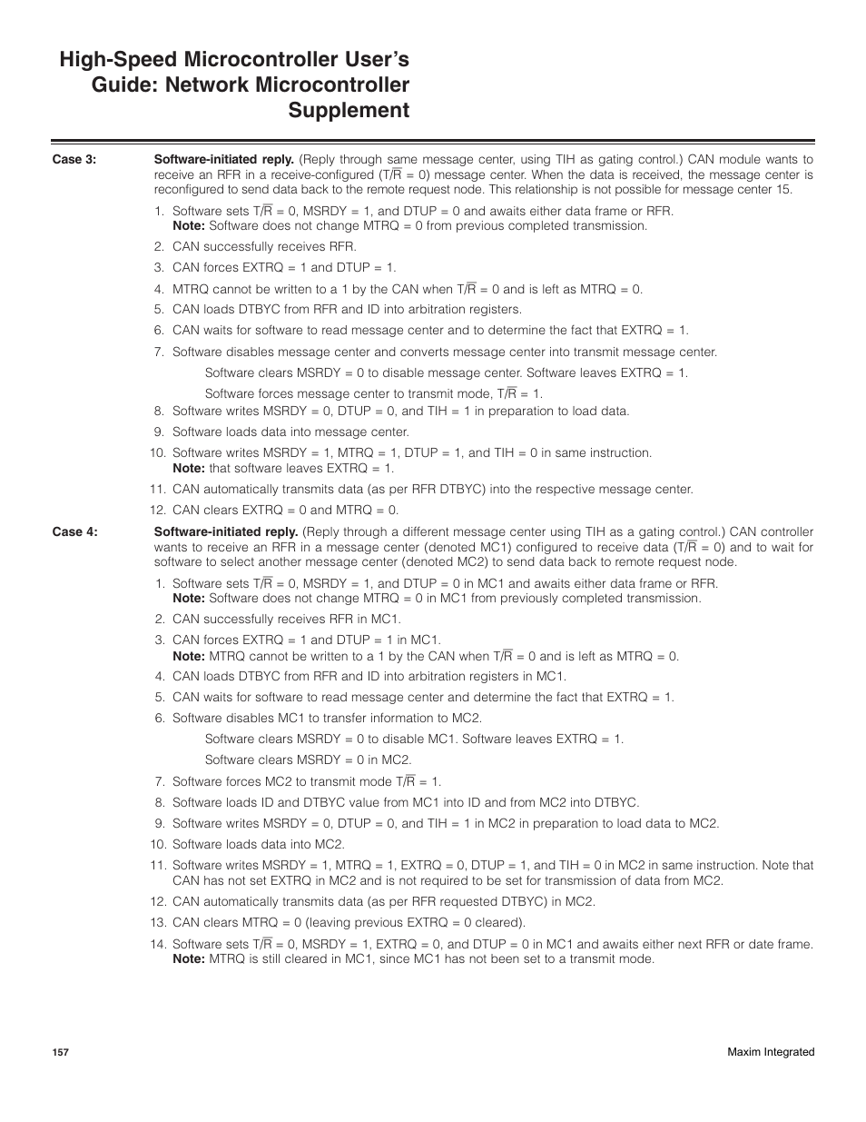 Maxim Integrated High-Speed Microcontroller Users Guide: Network Microcontroller Supplement User Manual | Page 157 / 221