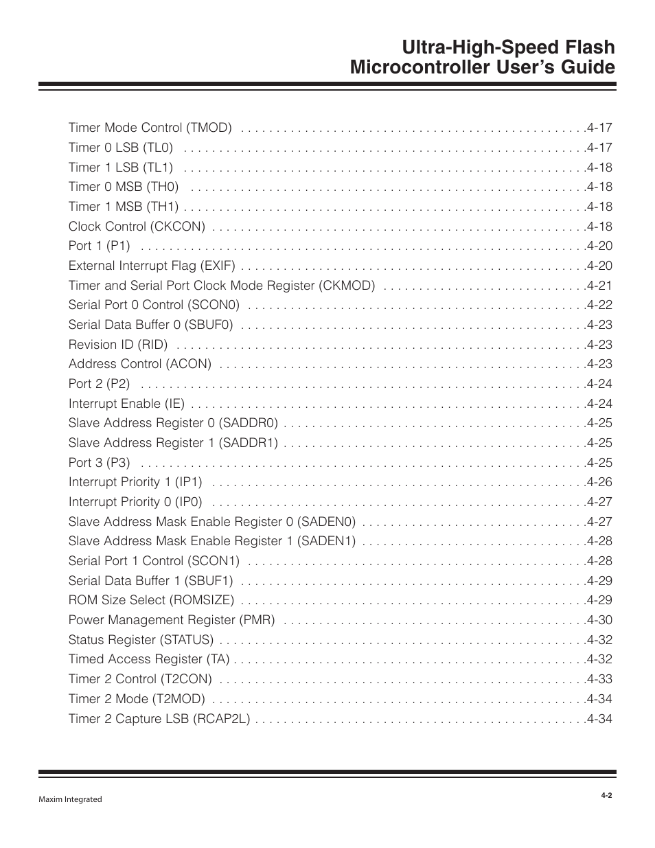 Maxim Integrated Ultra-High-Speed Flash Microcontroller User Manual | Page 10 / 169