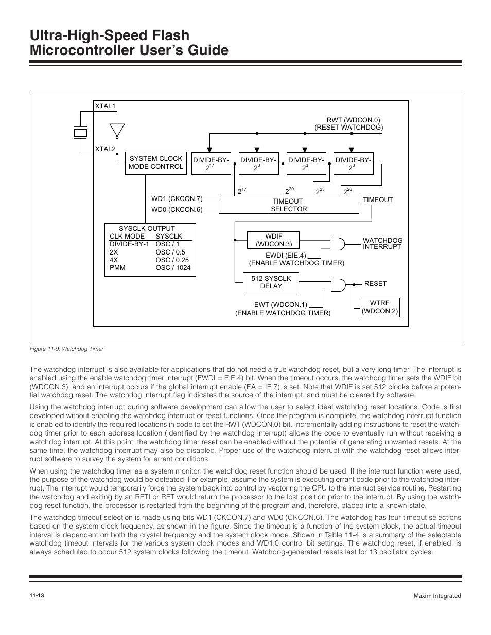 Figure 11-9. watchdog timer -13 | Maxim Integrated Ultra-High-Speed Flash Microcontroller User Manual | Page 133 / 169