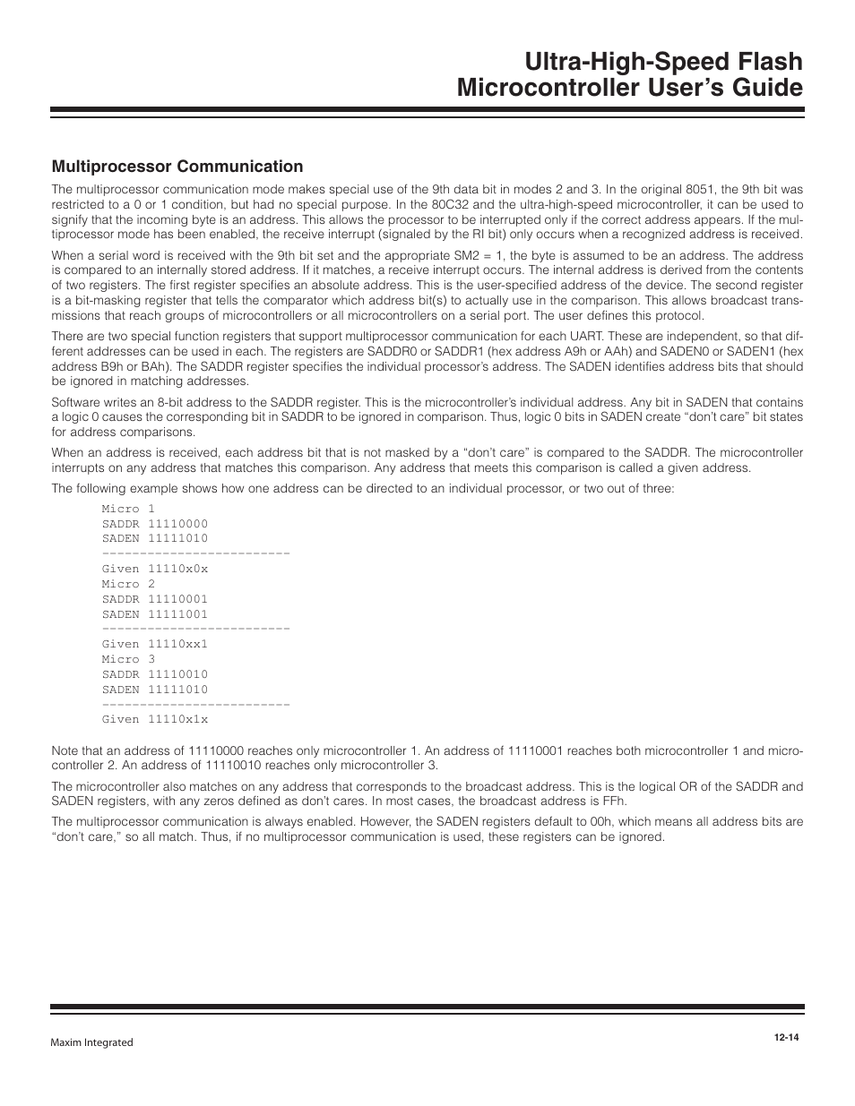 Multiprocessor communication, Multiprocessor communication -14 | Maxim Integrated Ultra-High-Speed Flash Microcontroller User Manual | Page 148 / 169